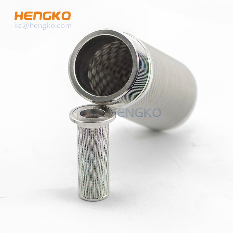 Sintered micron porous metal stainless steel SS 316L one end closed & edge sealed filter cylinders