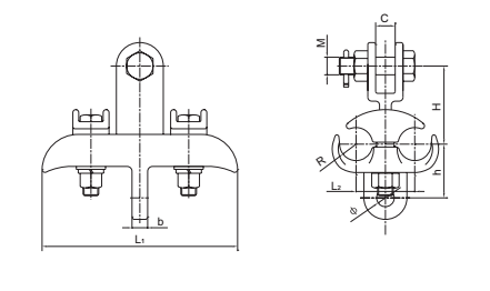 suspension clamp for line fitting