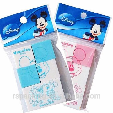 printed resealable opp plastic bag with header