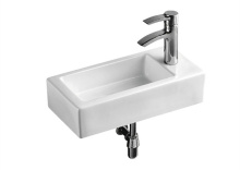 wall mounted overflow hole wall hung wash basin