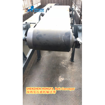 Belt conveyor / filter press conveying device