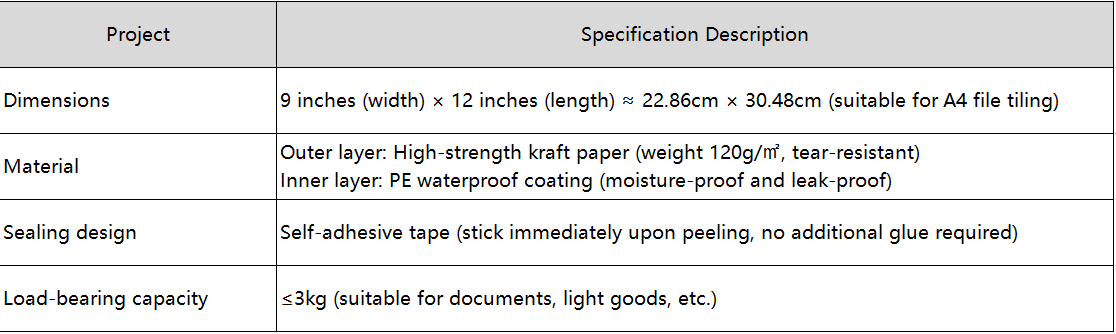Document Courier Post Envelope