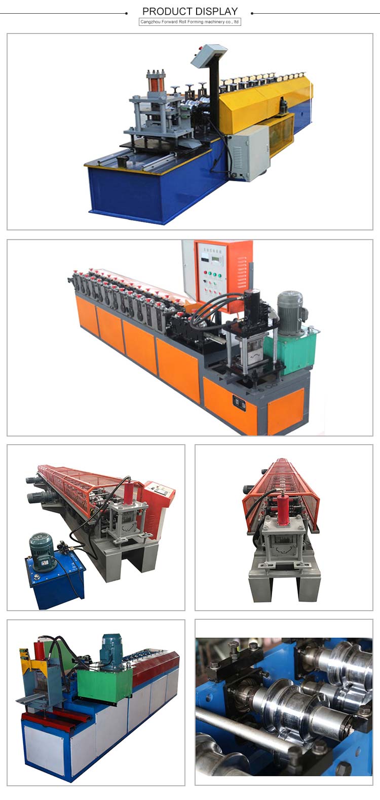 Automatic perforated steel sheet roller shutter door roll forming machine