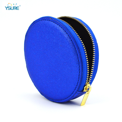 Leather Ladies Bag Newest Fashionable Small Round Pu Leather Coin Purse Supplier