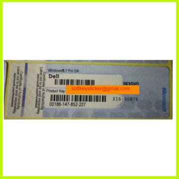 Win7 Pro License, Win 7 Pro COA, Win 7 Pro Sticker