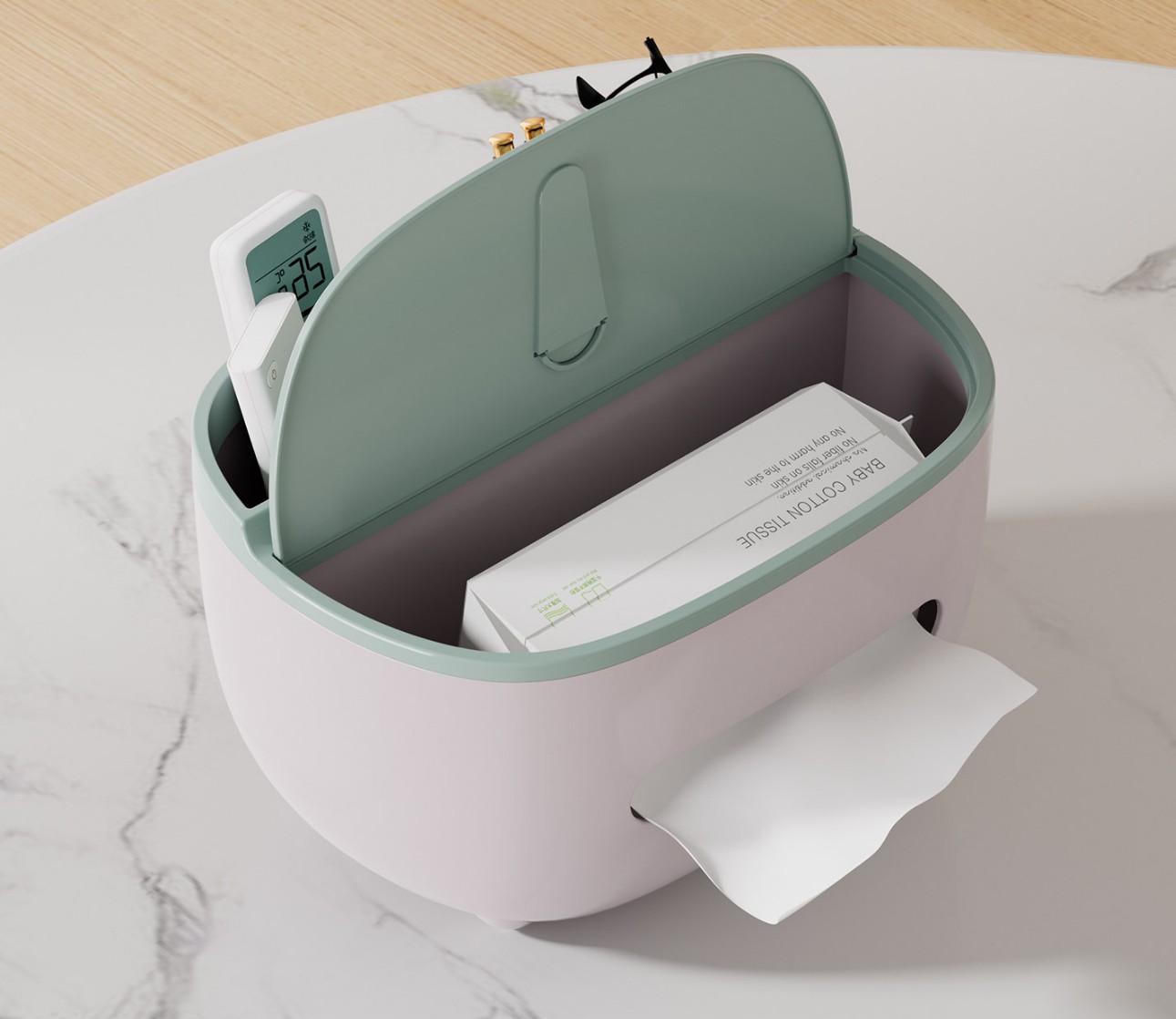 caja de pañuelos de escritorio desktop tissue box