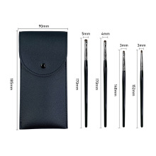 High-Quality Customizable Eyeliner Brushes Set: Four-Piece Collection with Double-End Pony Hair