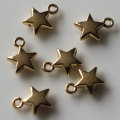 Wholesale 6*8MM Gold Plated Star Charms Pendants, Tiny Star Charms Findings