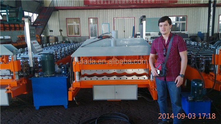 Color coated roofing tile/multi roof stone tile/color cement tile cold steel sheet arching machine reinforcing in china