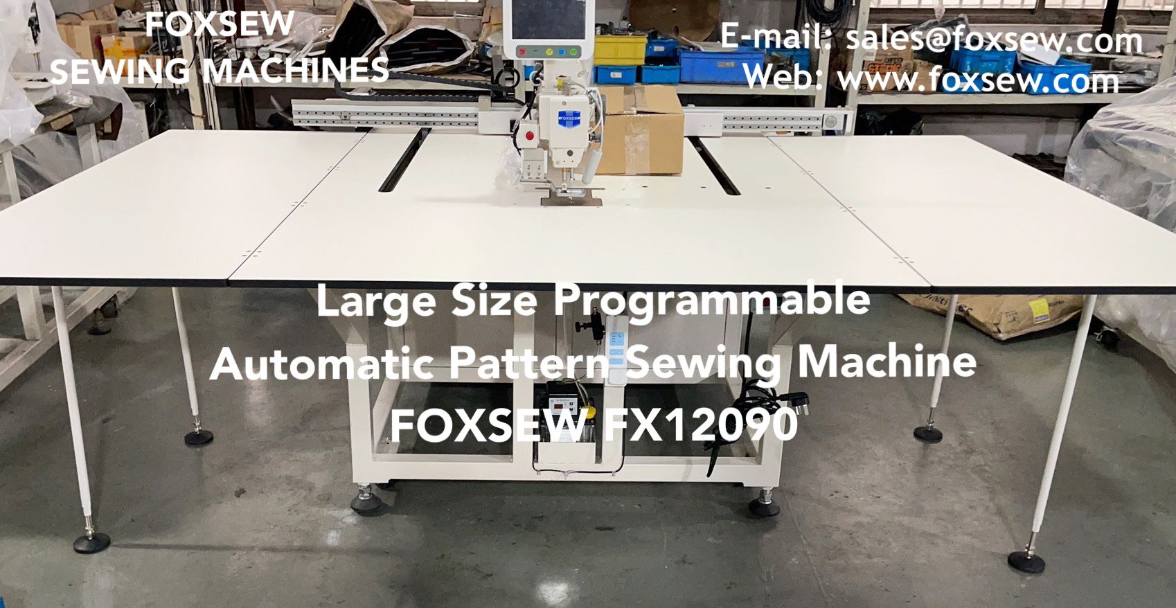 Large Size Programmable Automatic Pattern Sewing Machine for Sofa Furniture and Upholstery on Leather and Fabrics FOXSEW FX12090 -2