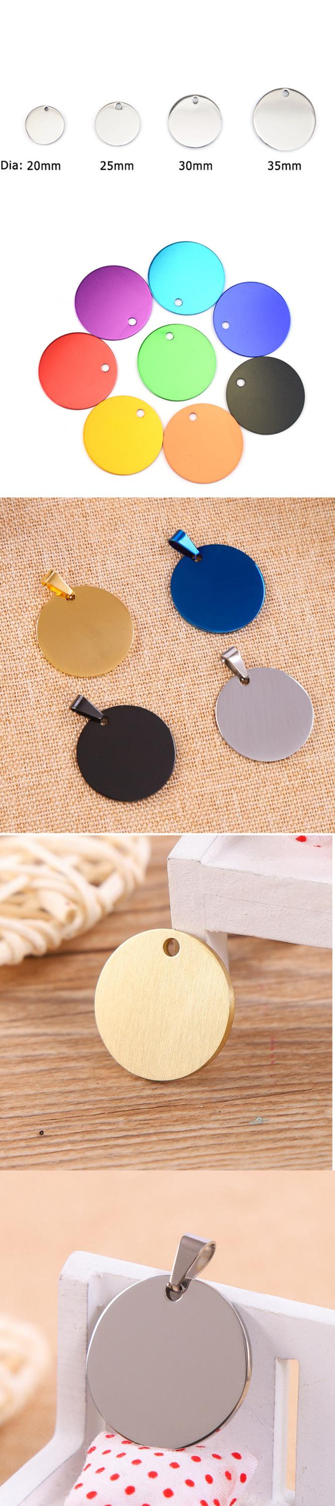 custom Anodized small metal brass round blank plate aluminum circle for craft