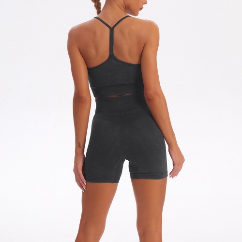 naadloze set yogashorts voor dames