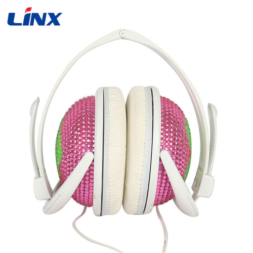 Linx promotion cute heart Diamond headphone for mp3