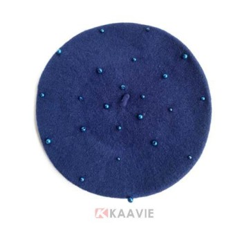 cheap women french dark blue pearl berets for sale