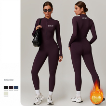 Winter Fleece Active Stretch Sport Fitness Women's Bodysuit