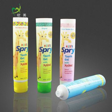 Fashionable Colorful tooth paste tube packaging