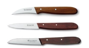 Garnishing knife, Wooder handle