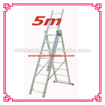 A-shape multipurpose extendable aluminium ladder