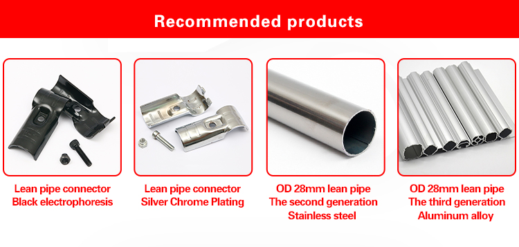 Chinese Supplier DY Industrial 28mm PE profile white lean Pipe/tube for wokshop