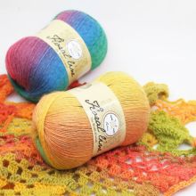 Rainbow Hand Knitting Yarn: 100% Pure Merino Wool for Shawls