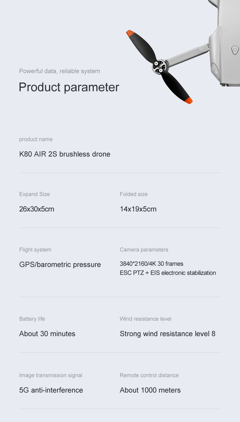 New K80 Air 2S GPS Drone 4K Professional drone Camera Aerial Photography Brushless Motor Foldable Four-Axis