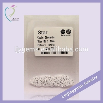 Wholesale Round Synthetic Cubic Zirconia 1.00mm White CZ Stone Jewelry