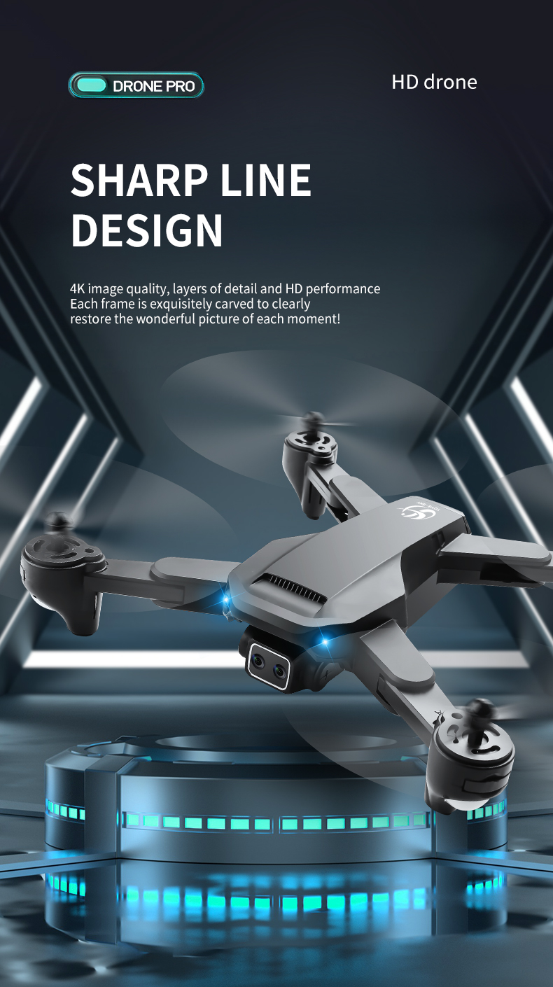 CSJ S186 Drone With 4K Photography Optical Flow Positioning 3-Sided Obstacle Avoidance Foldable Quadcopters Toys