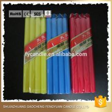 home decorative bees wax taper colorful candles