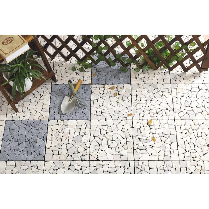 Fake Grass Deck Tile Flooring Anti-Rot Turf Grass Deck Tile DIY Interlocking Deck Flooring