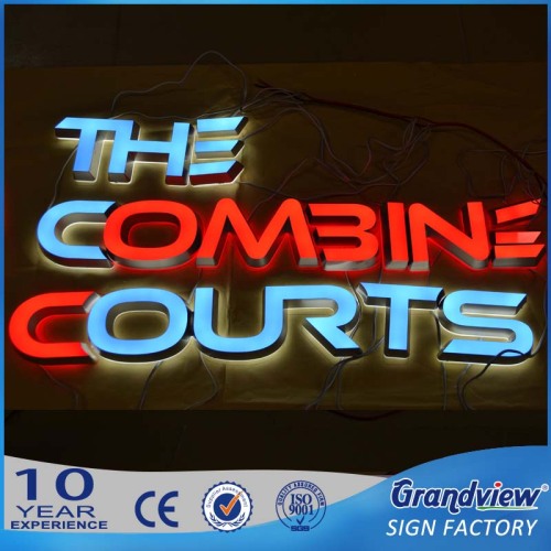 China custom acrylic front lit small led letters to make signs light letters