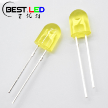 5mm Oval LED 590nm 595nm Amber Yellow Diffused