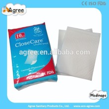Disposable absorbent underpad for adult people