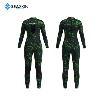 सीस्किन 2 मिमी पेशेवर महिलाएं वापस ज़िप डाइविंग कस्टम प्रिंट wetsuit