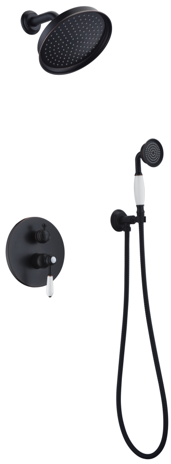 Oil-Rubbed Bronze Shower Faucet Set for Bathroom