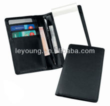 2 Fold Mini leather note jotter with card holder