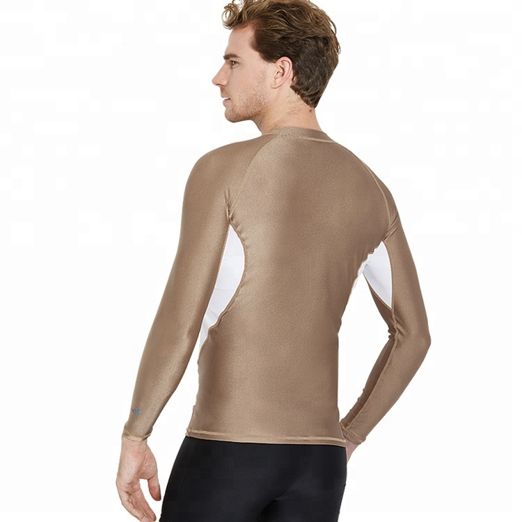 Custom Men's Long Sleeves Uv Protection Surf Rash Guard