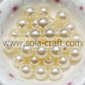 Chinesische Herstellung 6MM Beige Farbe Kunststoff Pearl Round Charm ABS Perlen