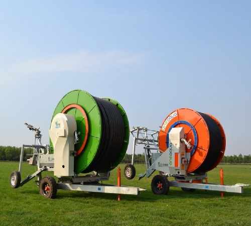 Rain gun hose reel irrigation systems