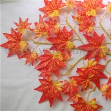 2015 new fabric artificial gold maple leaf branch imitation maple silk leaf