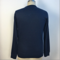 Mangas compridas masculinas suéter azul escuro