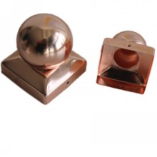 Wooden Copper Ball Fence Post Cap
