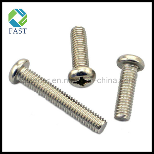 Stainless Steel Phillips Pan Head Machine Screw (M1.6~M10)