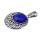 Lapis Lazuli 20MM Cabochon Alloy Gemstone Pendant