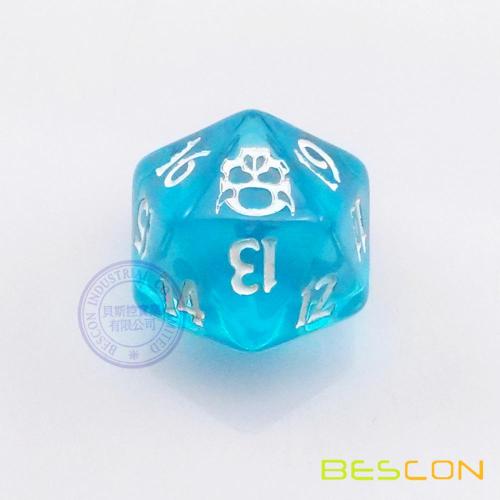 20-Sides Custom Polyhedral Dice with Engraving Logo