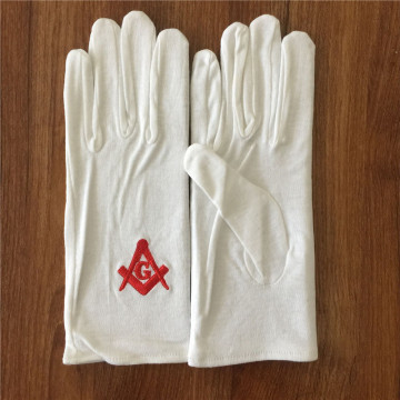 Masonic White Cotton Gloves