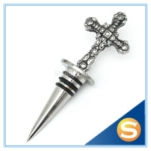 Cross Design Silicone wine bottle stopper Metal Materials Wholesales