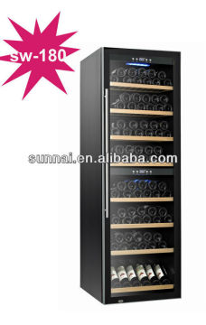 180 bottle S.S dooer quiet vertical wine refrigerator