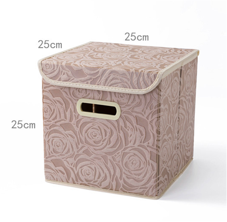 Decorative Mobile Vintage Living Folding Cube Foldable Fabric Clothes Bag Non Woven Clothing Box Home Storage Box