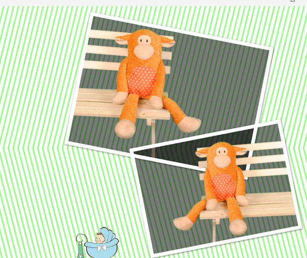 A stuffed monkey loved by children A stuffed monkey loved by children