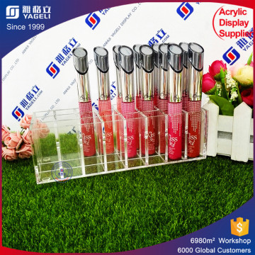Custom acrylic lipstick holder crystal acrylic free standing lipstick container factory wholesale